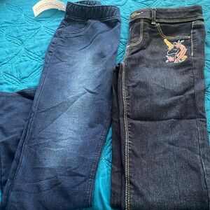 Jegging and one skinny Jean size 7 girl